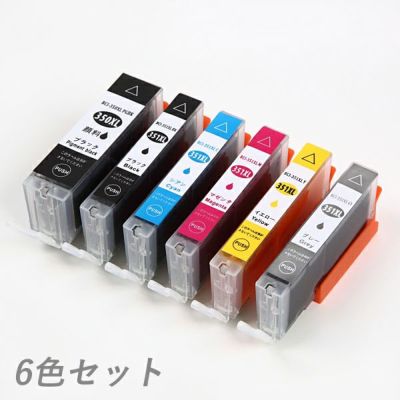 BCI-351XL+350XL/6MP (BCI-350XL BCI-351XL 6色 マルチパック 大容量)[キャノン] 互換インク 6色セット