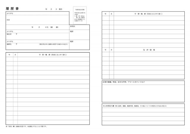 厚生労働省が推奨する履歴書フォーマットサンプル 性別欄が自由・任意記載 通勤時間、扶養家族、配偶者の有無、配偶者の扶養義務の欄がないことが特徴