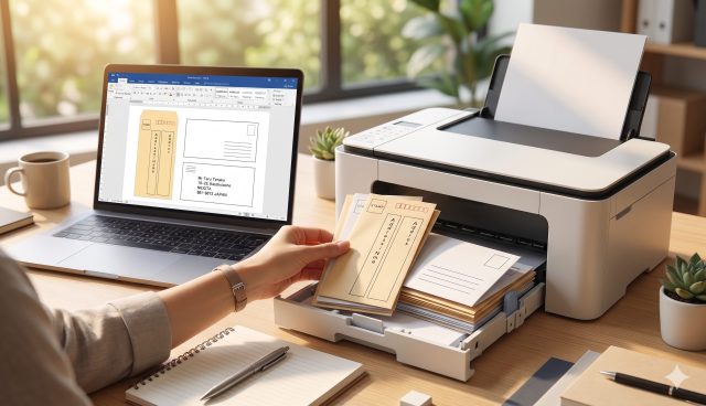 プリンターで封筒を印刷する方法｜長形3号・洋形別のセット方法と失敗しないコツ