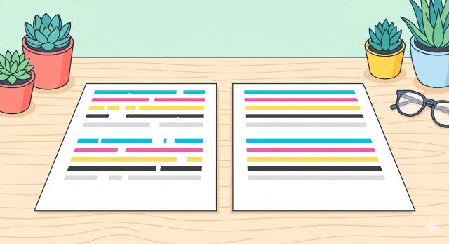 色がかすれたりスジが入ったりする