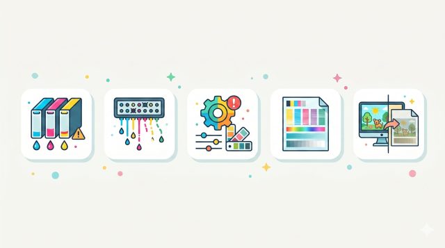 印刷の色がおかしくなる5つの主な原因