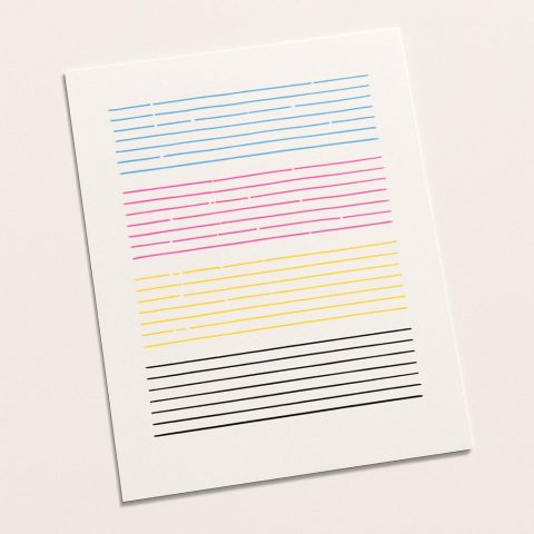 ノズルチェックパターンの印刷例