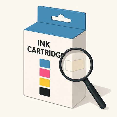 インクカートリッジの製造日・期限ラベルのイメージ