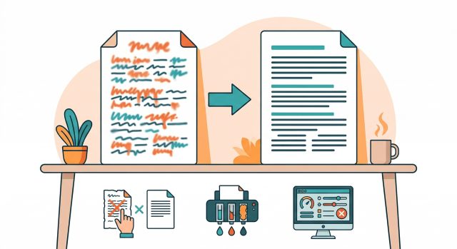 プリンターのインクがにじむ・ぼやける原因と解決法