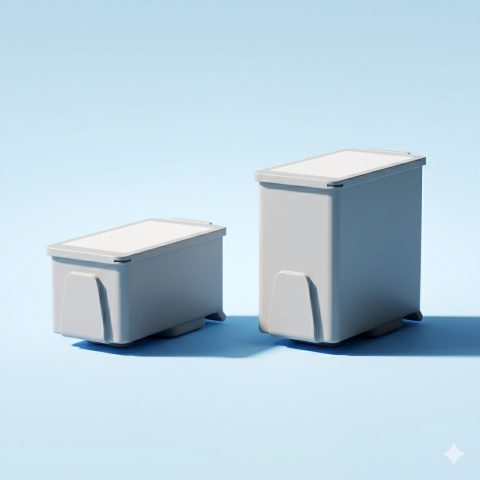 標準容量と大容量カートリッジのサイズ比較