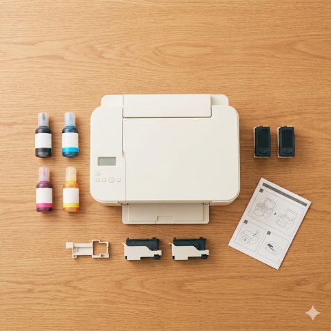TS3530用詰め替えインクのビギナーセット俯瞰イメージ