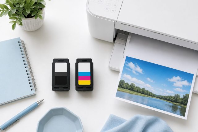 Canon BC-365XLとBC-366XL大容量インクとTS3530のイメージ